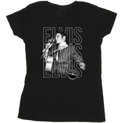 T-shirt Elvis Triple Logo Portrait - Elvis - Modalova