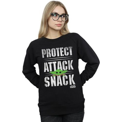 Sweat-shirt The Mandalorian Protect Attack Snack - Disney - Modalova