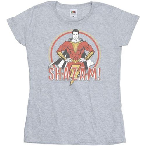 T-shirt Shazam Retro Circle Distressed - Dc Comics - Modalova