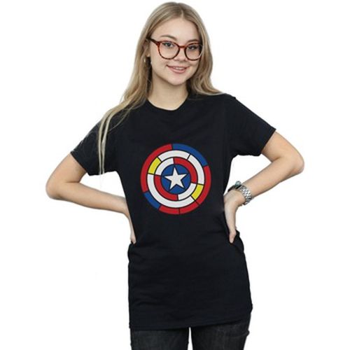 T-shirt Captain America Stained Glass Shield - Marvel - Modalova