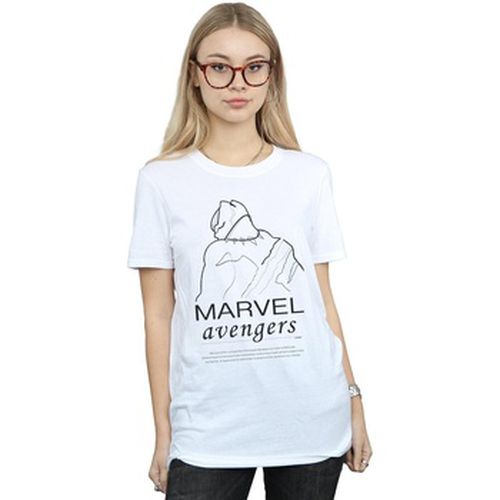 T-shirt Black Panther Single Line - Marvel - Modalova
