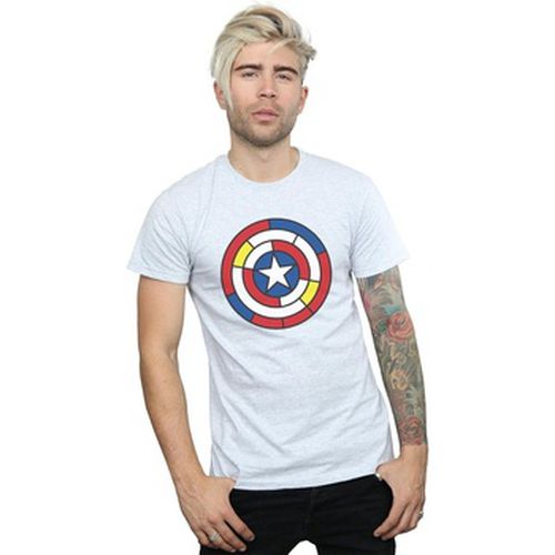 T-shirt Captain America Stained Glass Shield - Marvel - Modalova