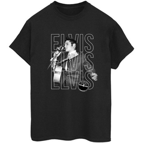 T-shirt Elvis Triple Logo Portrait - Elvis - Modalova