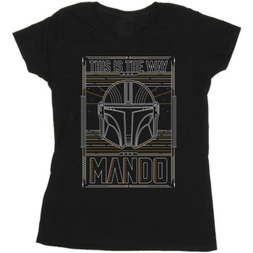 T-shirt The Mandalorian The Way Outline Helm - Disney - Modalova