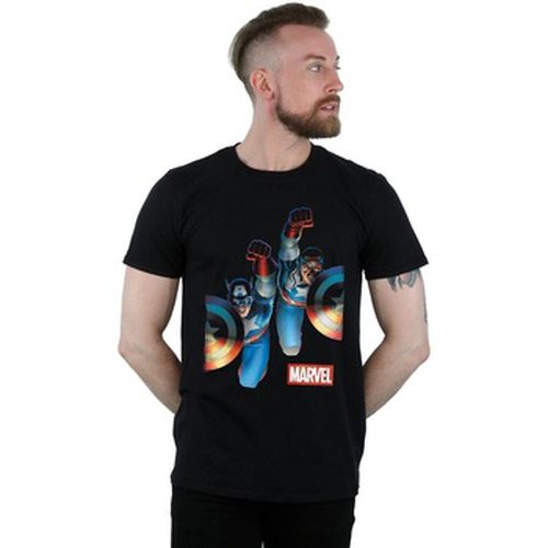 T-shirt Falcon And Captain America Side By Side - Marvel - Modalova