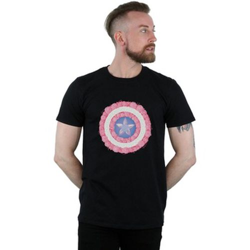 T-shirt Captain America Flowers Shield - Marvel - Modalova