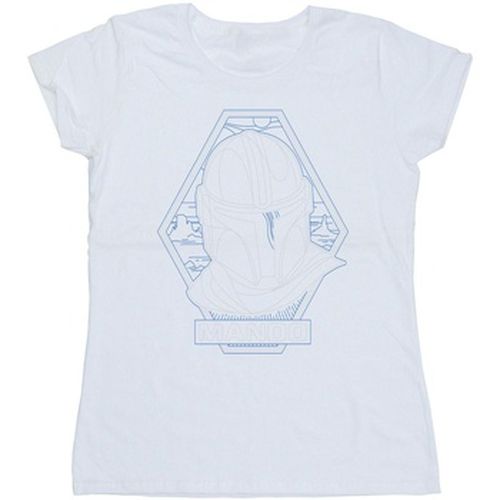 T-shirt The Mandalorian Outline Helm Diamond - Disney - Modalova