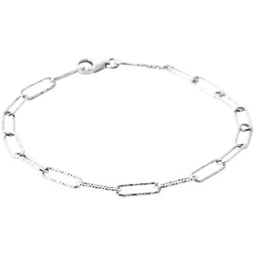 Bracelets Bracelet argent rhodié maillons striés 18cm - Brillaxis - Modalova