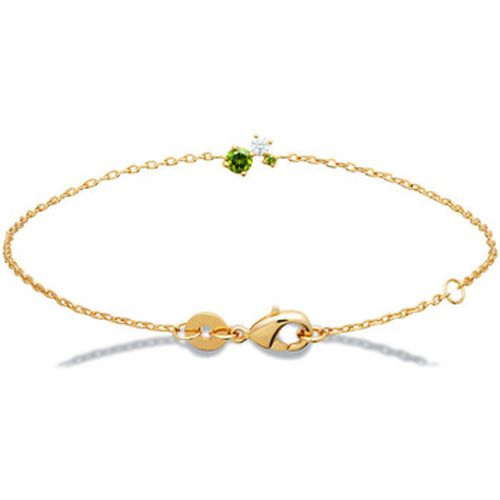 Bracelets Bracelet plaqué or oxyde vert et blanc - Brillaxis - Modalova