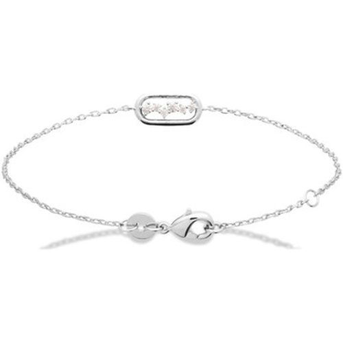 Bracelets Bracelet argent rhodié motif ovale avec oxydes - Brillaxis - Modalova