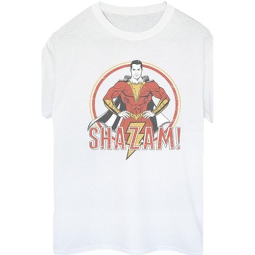 T-shirt Shazam Retro Circle Distressed - Dc Comics - Modalova