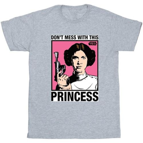 T-shirt A New Hope Leia Don't Mess With Princess - Disney - Modalova