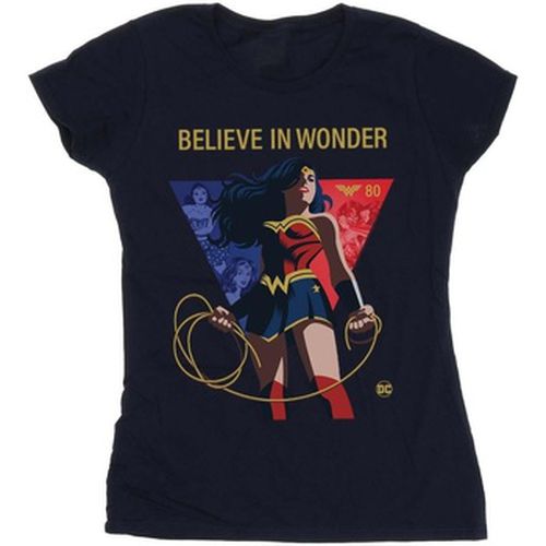 T-shirt Wonder Woman 80th Anniversary Believe In Wonder Pose - Dc Comics - Modalova