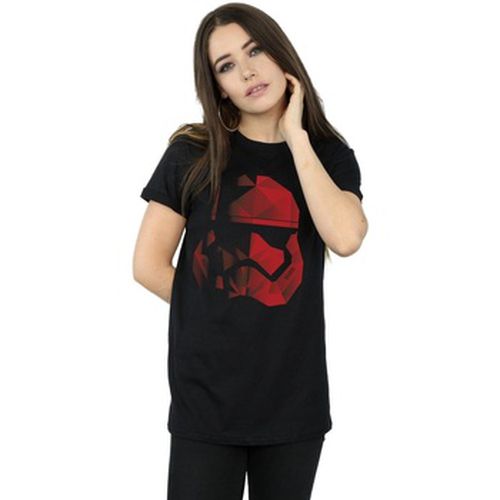 T-shirt The Last Jedi Stormtrooper Red Cubist Helmet - Disney - Modalova