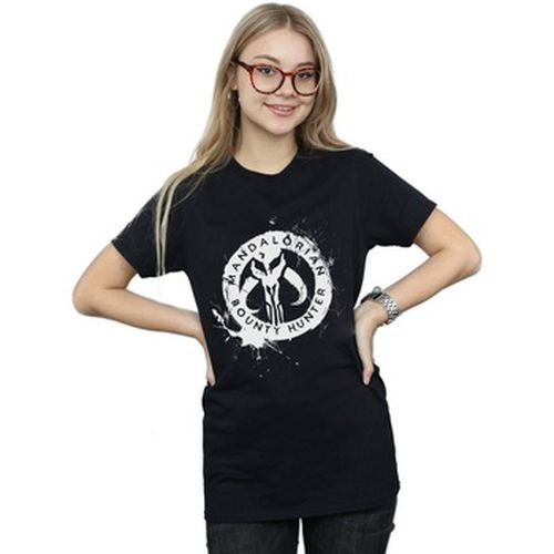 T-shirt The Mandalorian Bounty Hunter Splatter Skull - Disney - Modalova