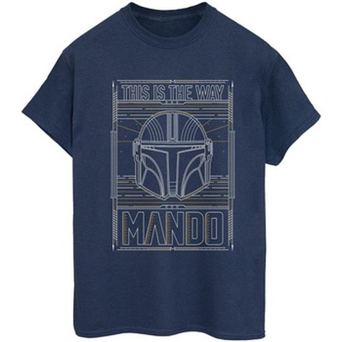 T-shirt The Mandalorian The Way Outline Helm - Disney - Modalova
