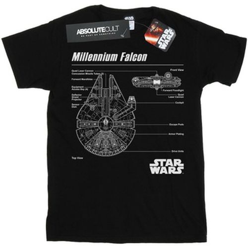 T-shirt Millennium Falcon Blueprint - Disney - Modalova