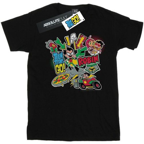 T-shirt Teen Titans Go Robin Montage - Dc Comics - Modalova