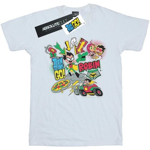 T-shirt Teen Titans Go Robin Montage - Dc Comics - Modalova