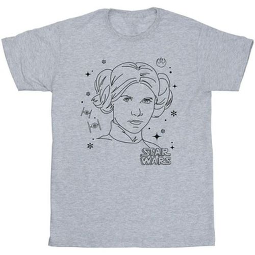 T-shirt Episode IV: A New Hope Leia Christmas Sketch - Disney - Modalova