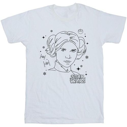 T-shirt Episode IV: A New Hope Leia Christmas Sketch - Disney - Modalova