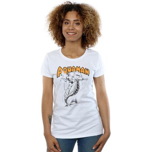 T-shirt Aquaman Mono Action Pose - Dc Comics - Modalova