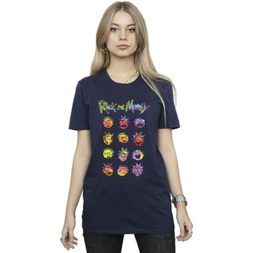 T-shirt Tie Dye Faces - Rick And Morty - Modalova