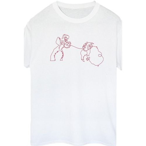 T-shirt Lady And The Tramp Spaghetti Outline - Disney - Modalova