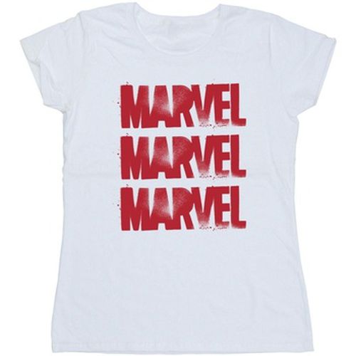 T-shirt Marvel Red Spray Logos - Marvel - Modalova