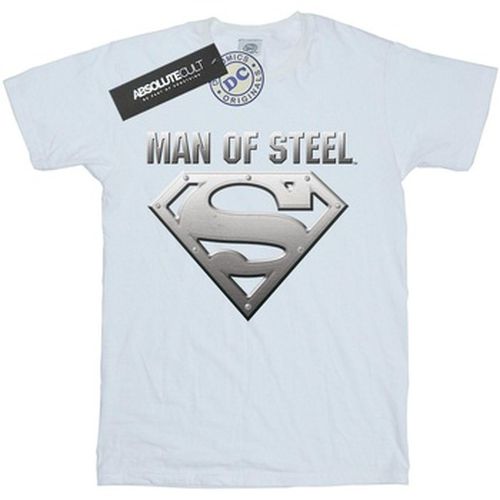 T-shirt Superman Man Of Steel Shield - Dc Comics - Modalova