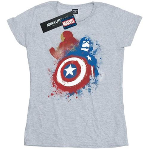 T-shirt Captain America Civil War Painted Vs Iron Man - Marvel - Modalova