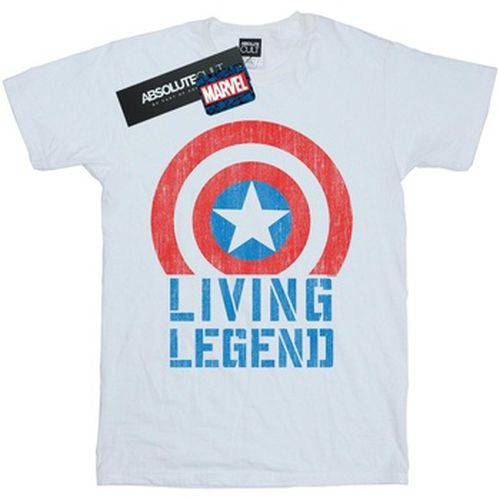 T-shirt Captain America Living Legend - Marvel - Modalova
