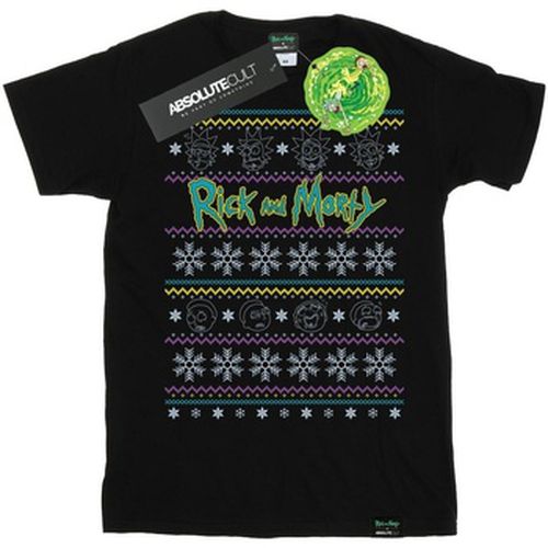 T-shirt Christmas Faces - Rick And Morty - Modalova