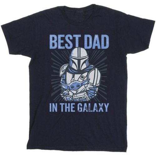 T-shirt Mandalorian Best Dad Galaxy - Disney - Modalova