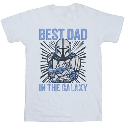 T-shirt Mandalorian Best Dad Galaxy - Disney - Modalova