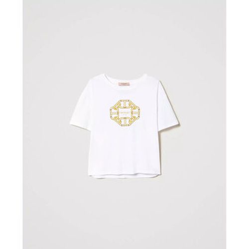 T-shirt T-SHIRT CON STAMPA CATENE E OVAL T Art. 241TP221A - Twin Set - Modalova