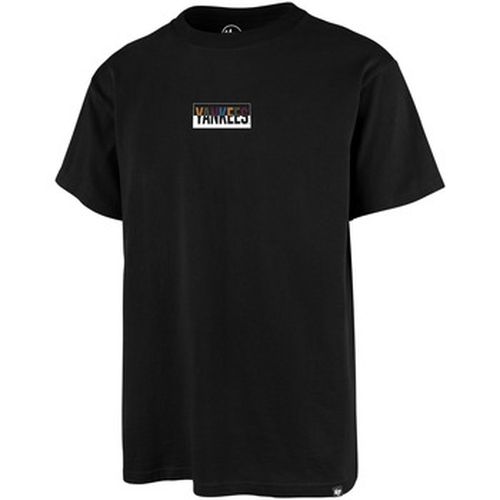 T-shirt 47 TEE MLB NEW YORK YANKEES SPLIT LOGO BACKER ECHO JET BLACK - '47 Brand - Modalova