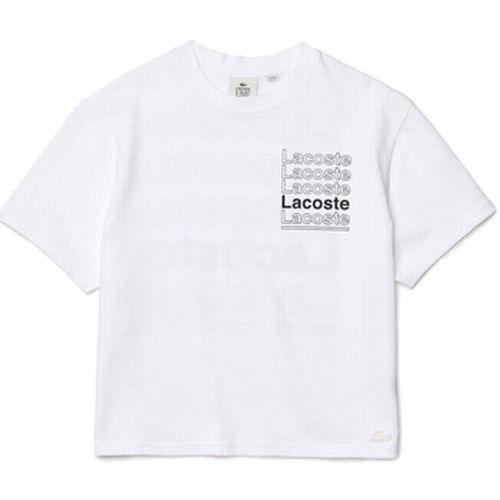 T-shirt T-SHIRT LIVE AMPLE A COL ROND EN COTON IMPRIMÉ - Lacoste - Modalova