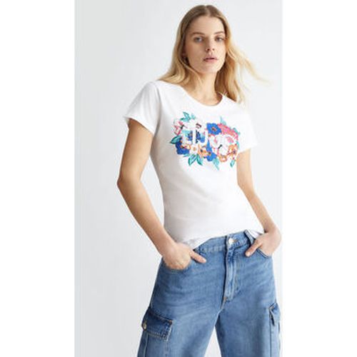 T-shirt T-shirt avec imprimé floral et logo - Liu Jo - Modalova