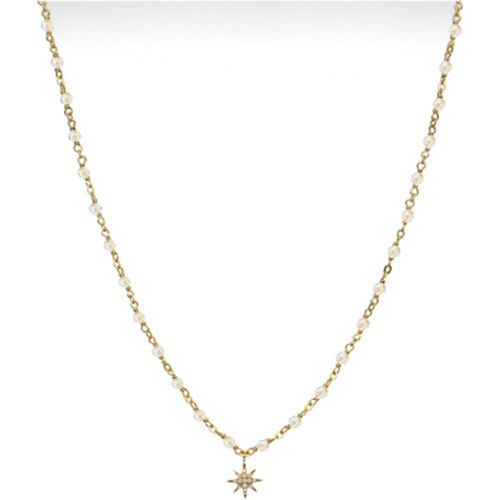 Collier Collier Argent étoile En Zirconium Blanc Et Perles - Orusbijoux - Modalova