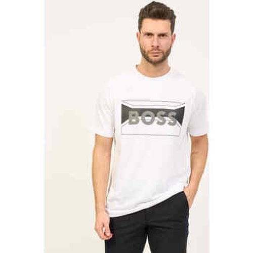 T-shirt T-shirt coupe classique en coton mélangé avec logo - BOSS - Modalova