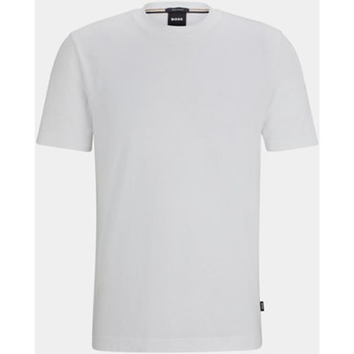 T-shirt T-shirt à col rond en coton avec logo imprimé - BOSS - Modalova
