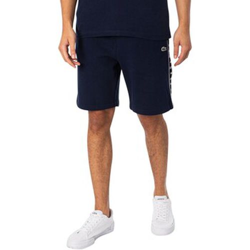 Short Short en molleton à rayures et logo - Lacoste - Modalova