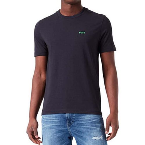 T-shirt T-Shirt Tee marine avec logo floqué vert - BOSS - Modalova