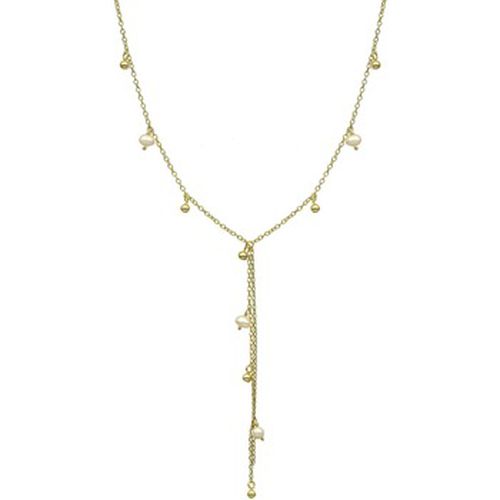 Collier Collier Argent Cravate Perles Naturelles Blanches Et - Orusbijoux - Modalova