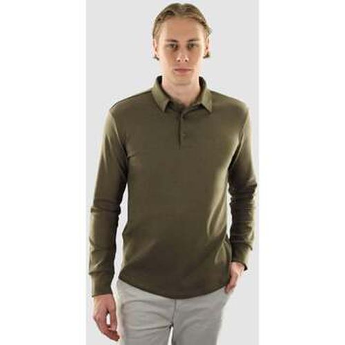 T-shirt Polo à manches longues - Sans repassage - Olive - Vercate - Modalova