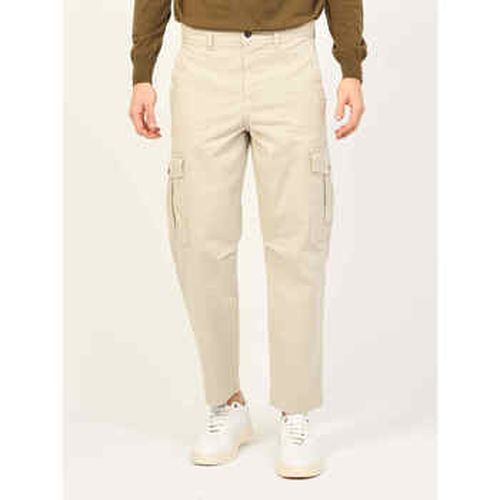 Pantalon Pantalon cargo en coton stretch avec patch logo - BOSS - Modalova