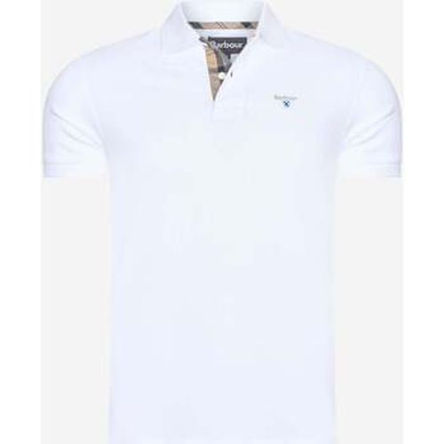 T-shirt Polo en piqué écossais - robe blanche - Barbour - Modalova