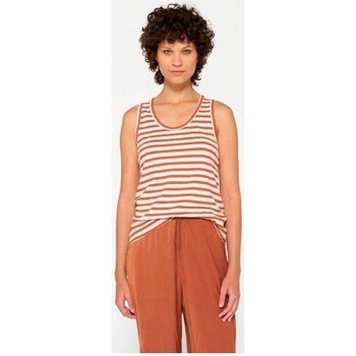 T-shirt Tanktop Stripes Brown Ecru - 10 Days - Modalova