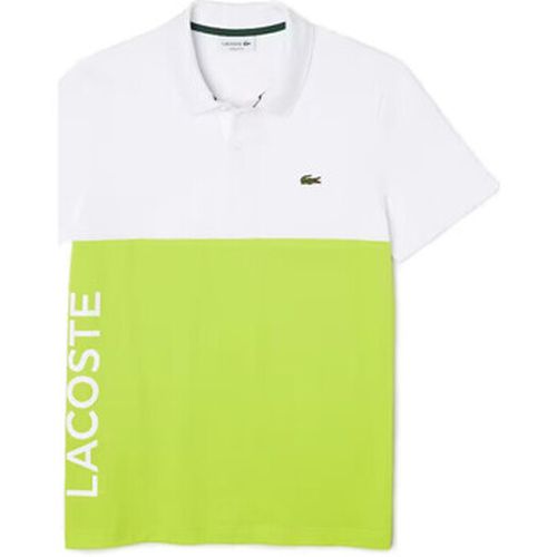 T-shirt POLO REGULAR FIT COLOR-BLOCK BLANC ET VERT - Lacoste - Modalova
